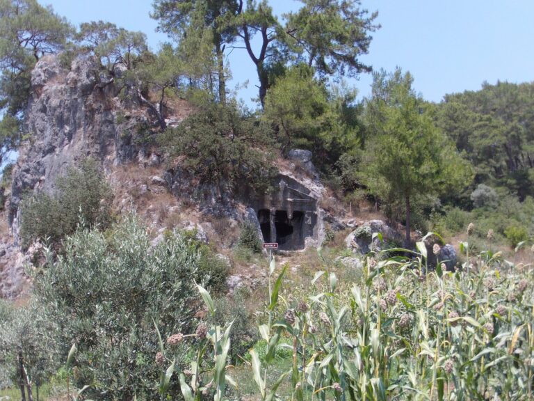 Rock tombs of the ancient city of Daedala and İnlice Asarı Hill, Fethiye.