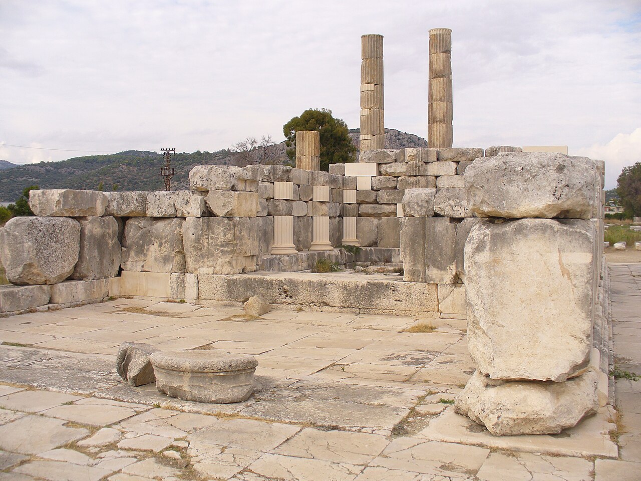 The temples of Letoon Ancient City: Leto, Apollo, Artemis, Seydikemer.
