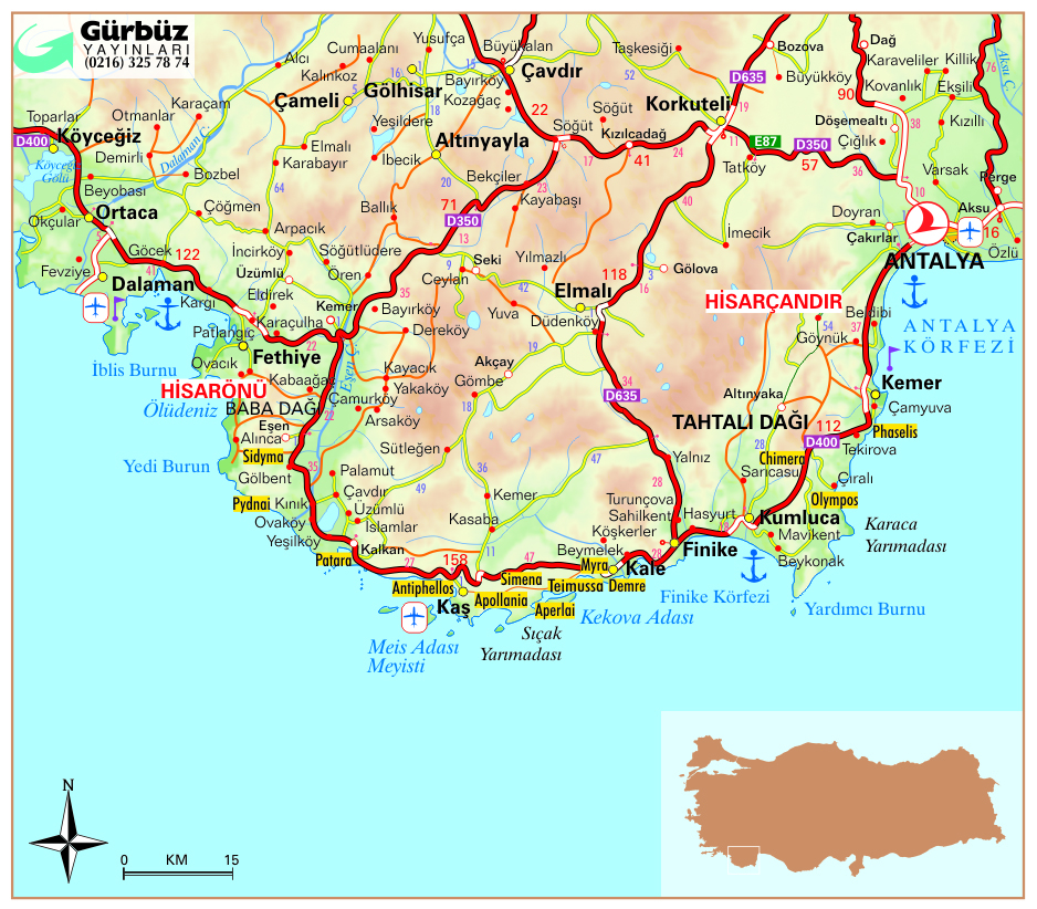 Map of the Lycian Way
