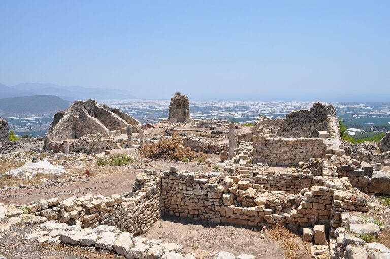Rhodiapolis Ancient City, the Opramoas Monument, the theater, and rock-cut tombs with Lycian inscriptions, Kumluca.