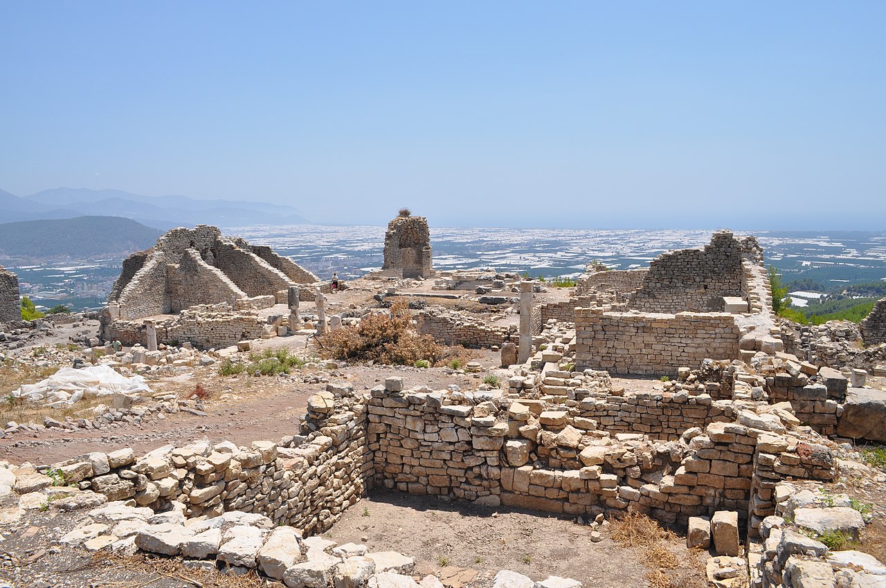 Rhodiapolis Ancient City, the Opramoas Monument, the theater, and rock-cut tombs with Lycian inscriptions, Kumluca.