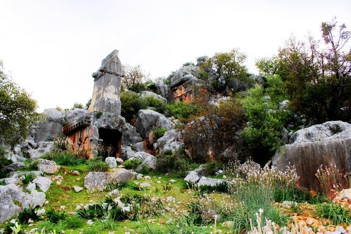 Sura Ancient City, the Apollo oracle center, and the giant Lycian sarcophagus, Demre.