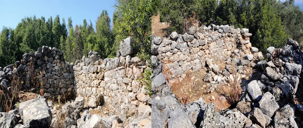 General view of the fortification ruins of Aloanda Ancient City and the Kocaçay Valley in Fethiye.