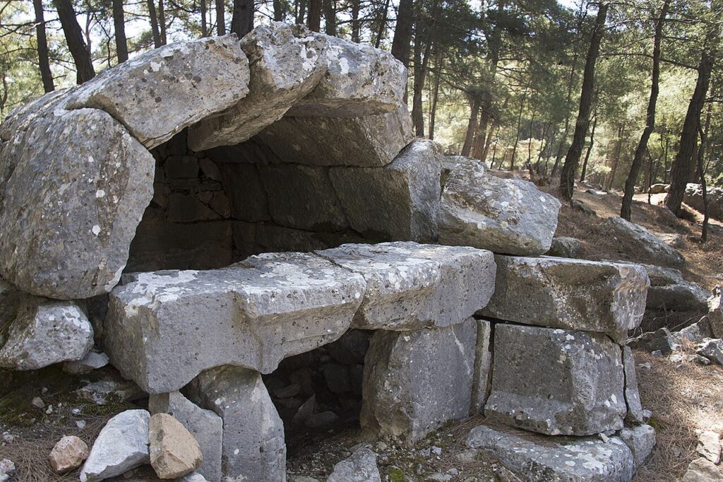 The necropolis ruins of Kadyanda Ancient City.