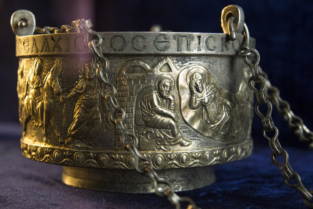 Gold and silver pieces from the Byzantine-era Sion Treasure (Kumluca Hoard), found within the boundaries of the ancient city of Korydalla.