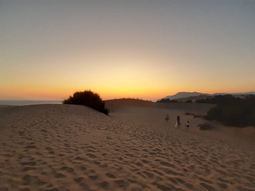 The Patara sand dunes at sunset.