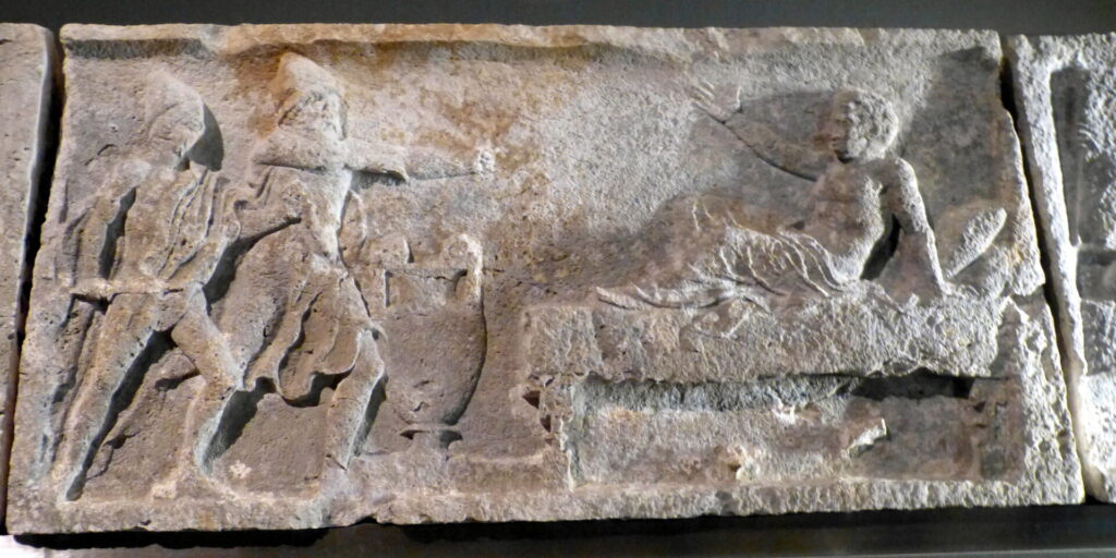 An example of the reliefs of Trysa Ancient City smuggled to Austria.