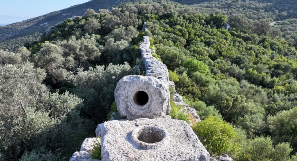 Lycian cultural heritage projects: stone blocks of the Delikkemer water channel at Patara