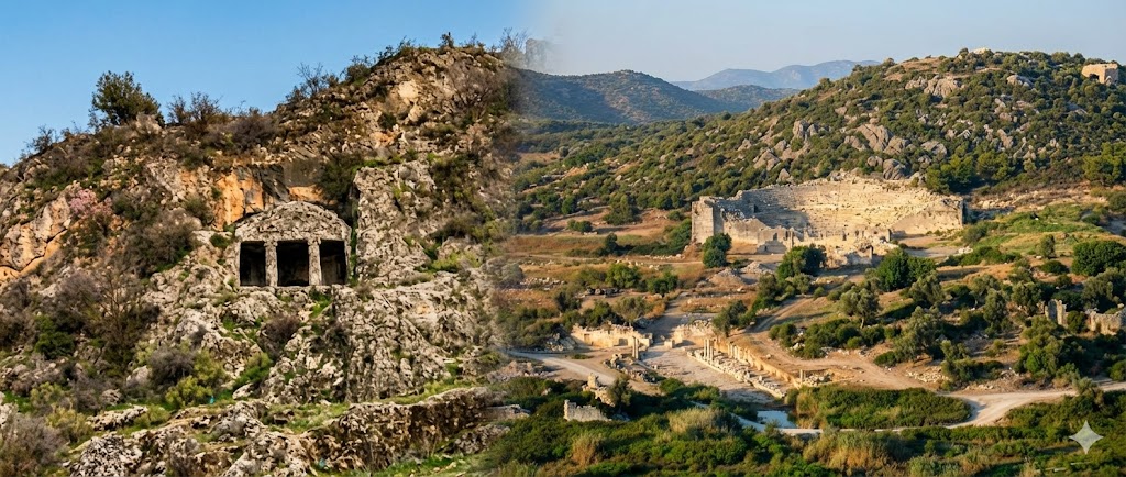 Likya antik kentleri: Patara meclis binası ve Likya lahitleri